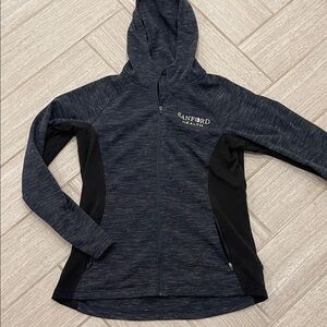Women's Gray and Black Sanford Zip Up Hoodie